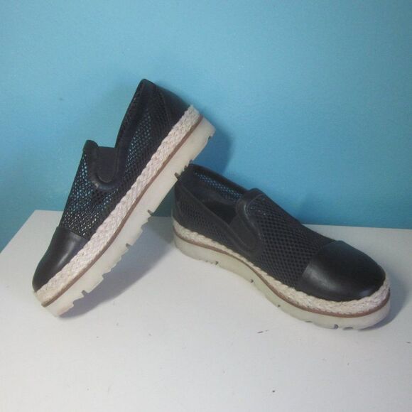Makris Womens Size 8 / 38.5 Slip On Platform Espadrille Loafer Casual Shoes - Picture 6 of 14